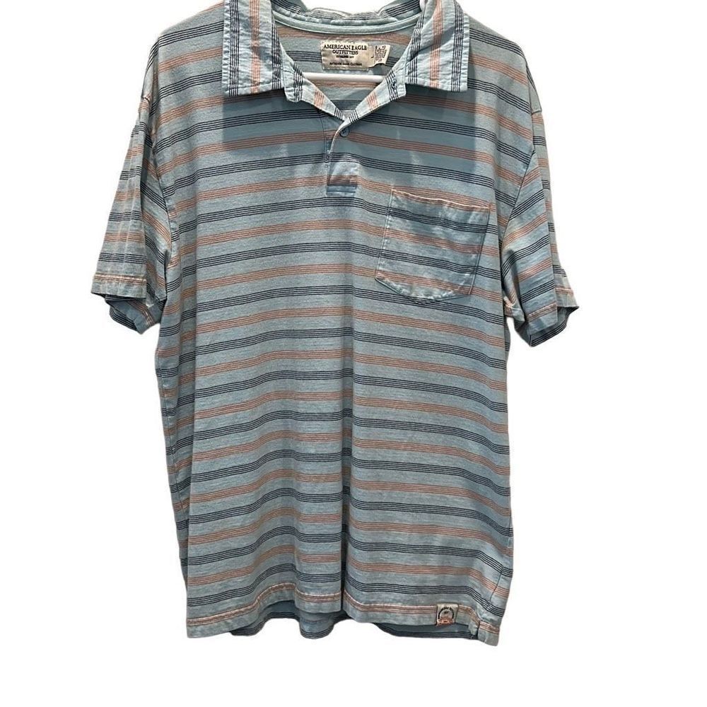 American Eagle Cotton Polo Shirt -Large